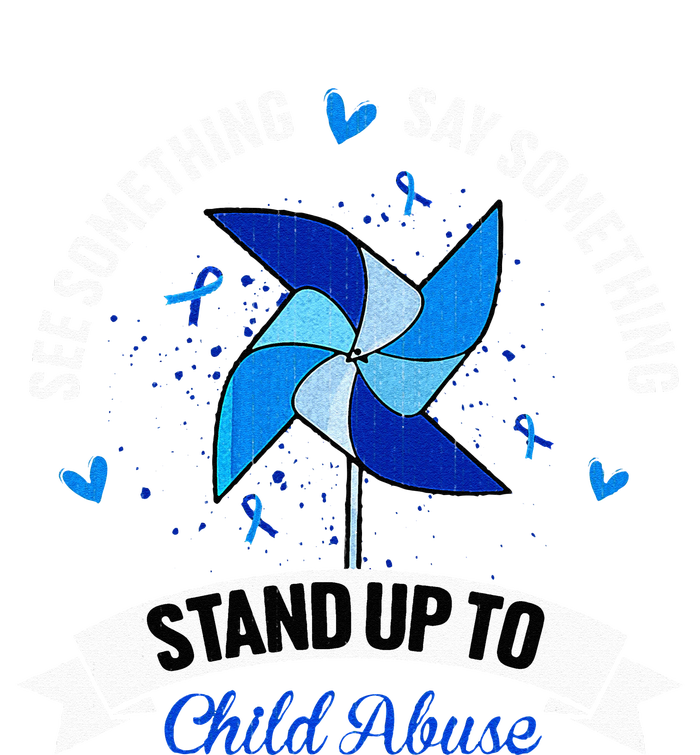 See Something Say Something Child Abuse Awareness Pinwheel Ladies Essential Tank