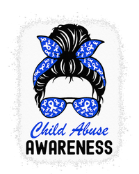 Stop Child Abuse Child Abuse Prevention Awareness Messy Bun Kids Long Sleeve Shirt