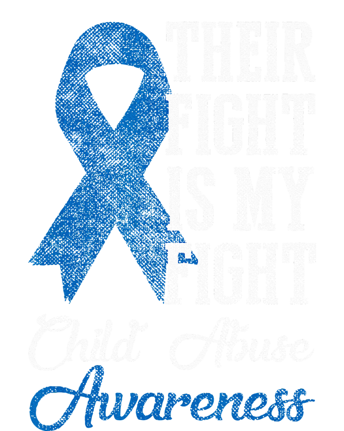 Their Fight My Fight Child Abuse Awareness Blue Ribbon April Ladies Long Sleeve Shirt