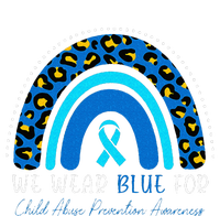 We Wear Blue Child Abuse Prevention Month Leopard Rainbow Long Sleeve Shirt