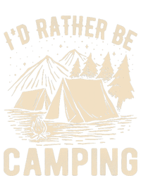 Id Rather Be Camping Funny Camping Lovers Cool Gifts Striped Beanie with Solid Band