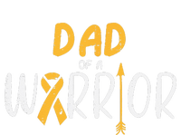 Dad Of A Warrior Childhood Cancer Ribbon Awareness Family T-Shirt