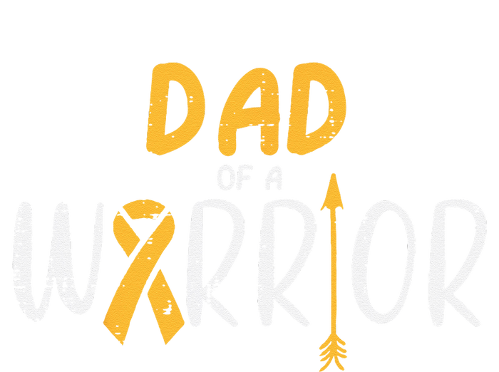 Dad Of A Warrior Childhood Cancer Ribbon Awareness Family T-Shirt