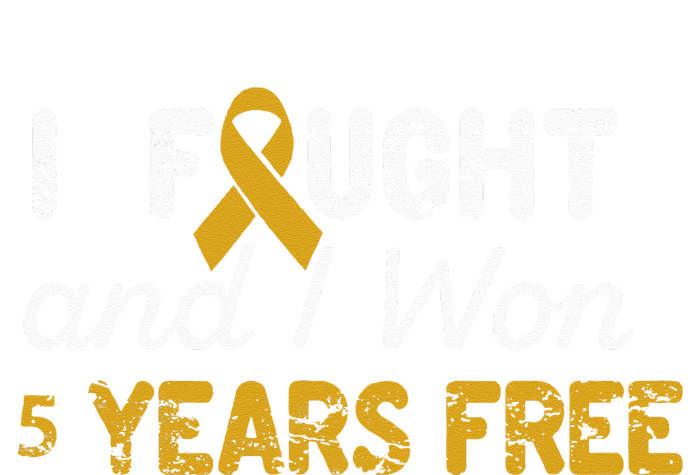 I Fought And I Won 5 Years Free Childhood Cancer Awareness Sustainable Bucket Hat