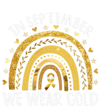 In September We Wear Gold Childhood Cancer Awareness Rainbow T-Shirt