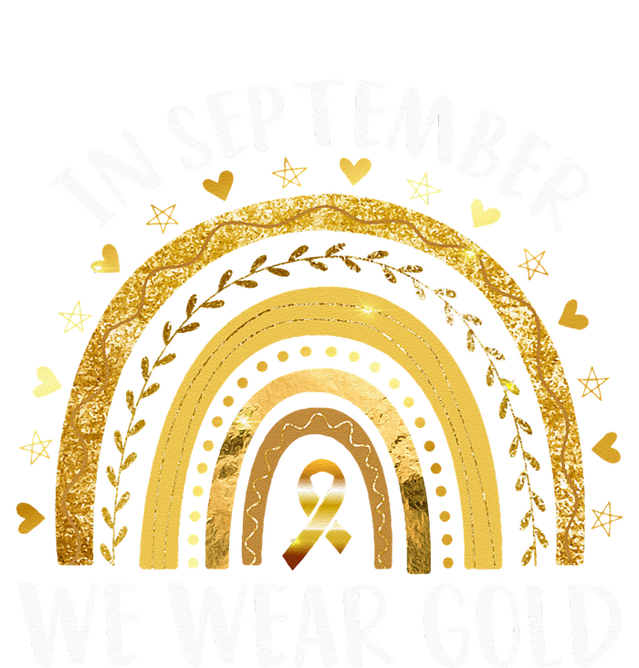 In September We Wear Gold Childhood Cancer Awareness Rainbow T-Shirt