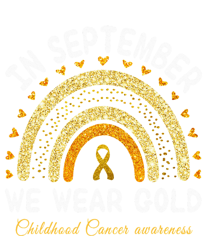 In September We Wear Gold Rainbow Childhood Cancer Awareness Full Zip Hoodie