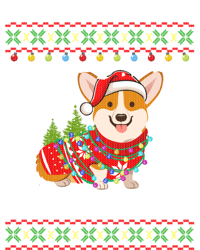 Corgi Dog Merry Corgmas Santa Corgi Ugly Christmas Sweater Women's Fleece Hoodie