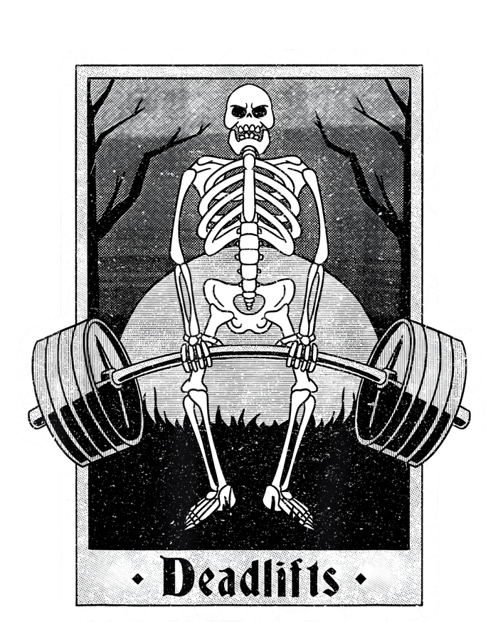 deadlifts skeleton tarot card – funny weightlifting Cooling Performance Crew T-Shirt