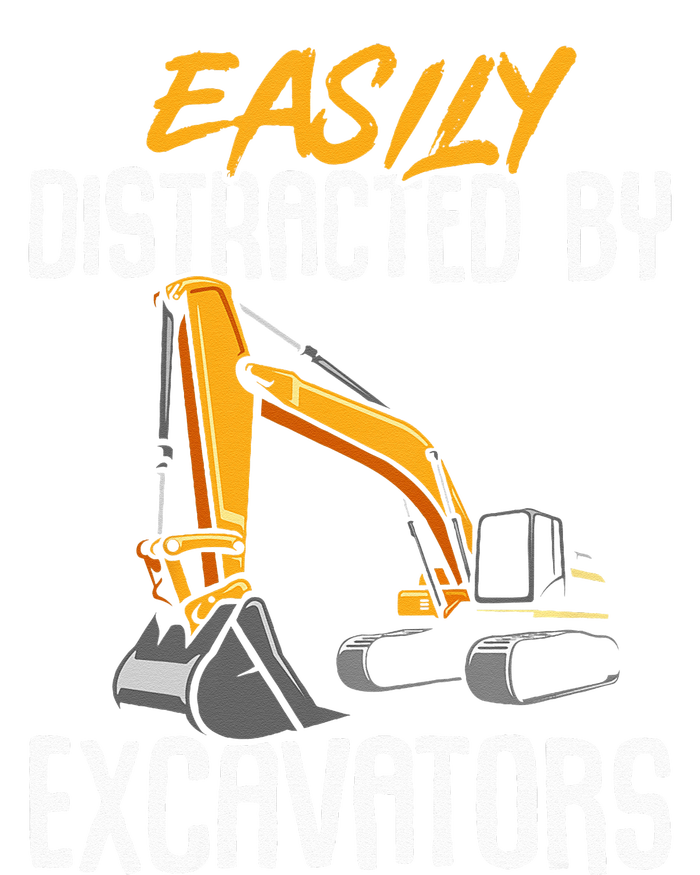 Kids Construction Vehicle Easily Distracted By Excavators Tank Top