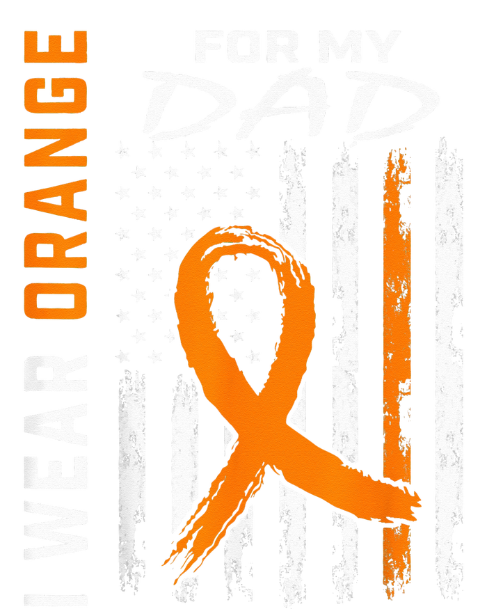 I Wear Orange For My Dad Kidney Cancer Awareness Flag Gifts Dry Zone Grid Polo