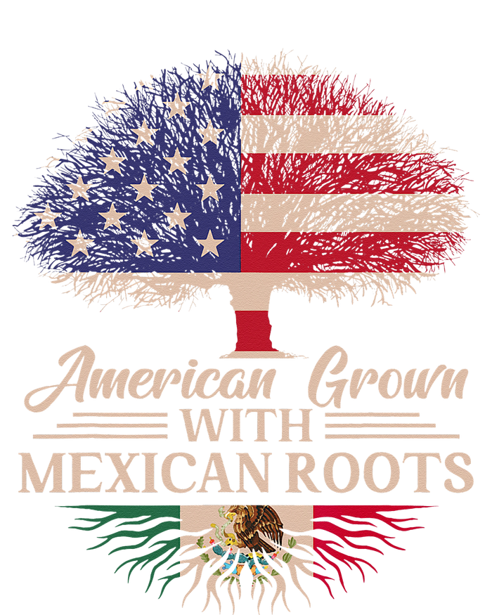 American Grown With Mexican Roots Half American Flag Mexican Toddler Long Sleeve Shirt