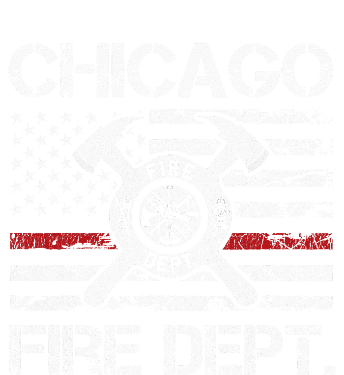 Chicago Illinois Fire Department Thin Red Line Fireman Dry Zone Grid Polo