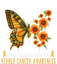 Orange Butterfly Im A Survivor Kidney Cancer Awareness Ladies Essential Tank