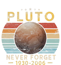 Vintage Never Forget Pluto Funny Space Science Lover Long Sleeve Pajama Set