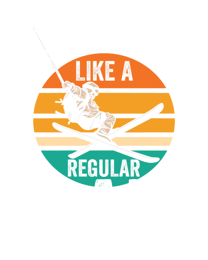 Skier Daddy Ski Dad Like A Regular Dad Only Way Cooler Cool Gift Bumper Sticker