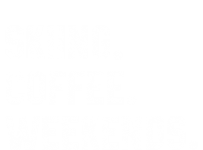 Skiing Coffee Weekends Funny Skiing Gift Ski Jumper Gift Bumper Sticker