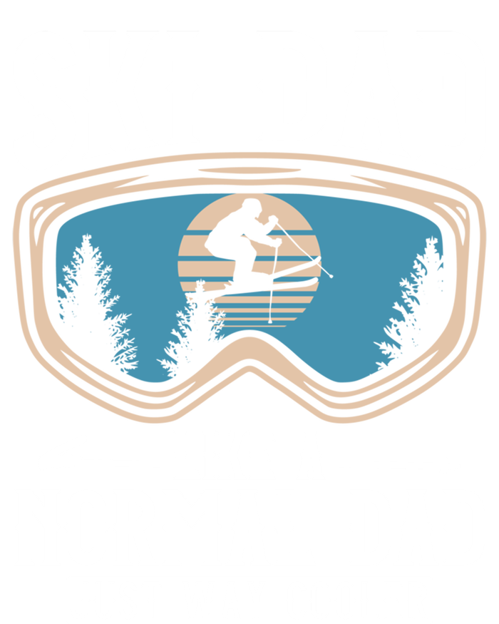 Skiing Gift For Dad Funny Ski Dad Just Cooler Funny Winter Gift T-Shirt