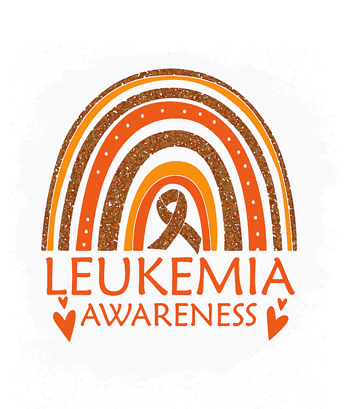 Leukemia Awareness Bleached Rainbow Orange Ribbon Premium T-Shirt