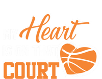 My Heart is on that Court Basketball Dad funny gift for  Women's Tri-Blend 3/4-Sleeve Raglan Shirt