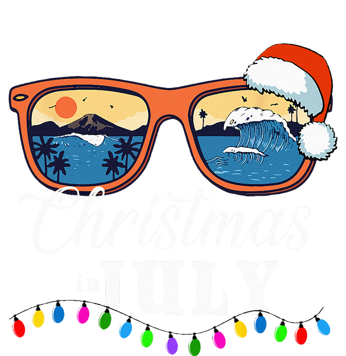 Christmas In July Funny Santa Summer Beach Vacation Canvas