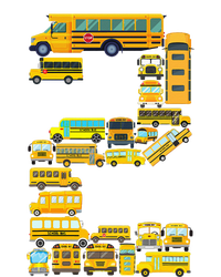 2 Year Old 2nd Birthday School Bus Theme Kids Party PosiCharge RacerMesh Polo