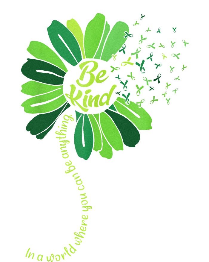 Be Kind Green Ribbon Sunflower Mental Health Awareness Gifts T-Shirt