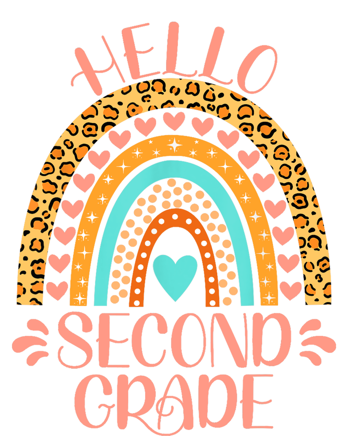 Hello Second Grade 2nd Grade Teacher Back To School Women's Racerback Cropped Tank