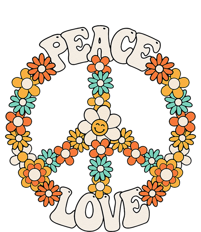 Peace Sign Love 60s 70s Groovy Hippie Theme Party Women’s Perfect Tri Rocker Tank