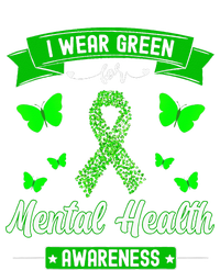 I Wear Green For Mental Health Awareness Ribbon Butterfly Toddler Long Sleeve Shirt