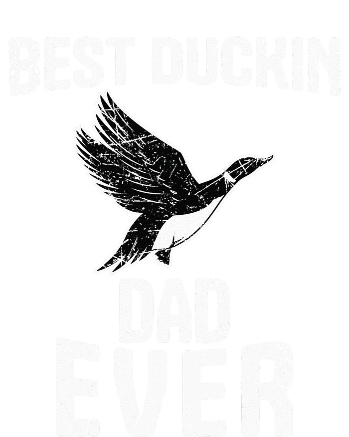 Best Ducking Dad Ever Duck Waterfowl Hunting Funny Pom Pom 12in Knit Beanie