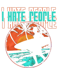 I Hate People Surfing Waves Ocean Surfboard Surfer Cropped Pullover Crew