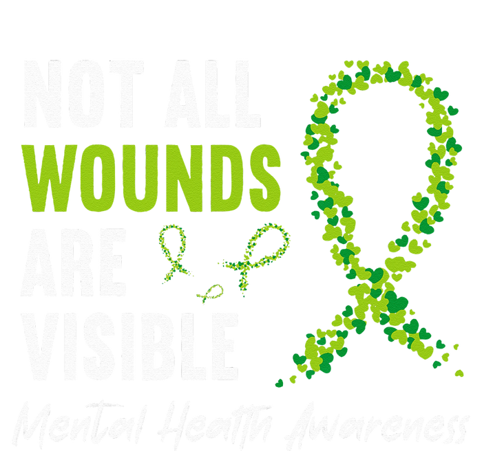 Not All Wounds Are Visible Mental Health Awareness Ribbon T-Shirt