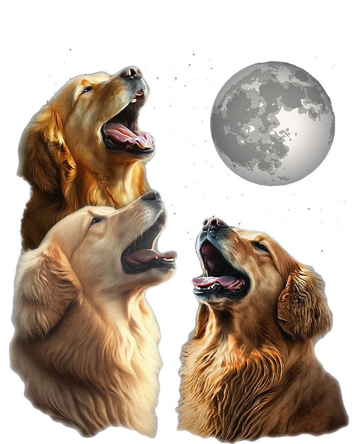 Funny Retriever Howling At Moon For Mom & Dad T-Shirt