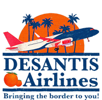 DeSantis Airlines Funny Political Meme Ron DeSantis Governor Bella+Canvas Jersey Crop Tee