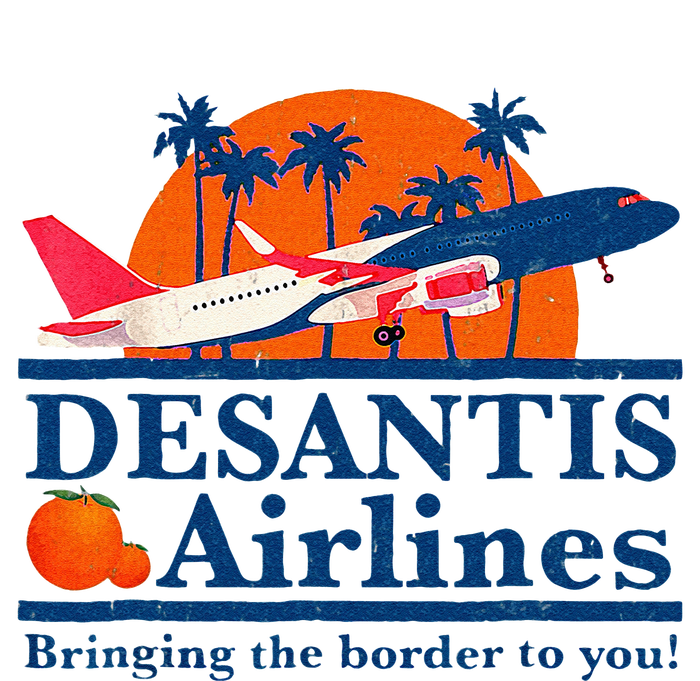 DeSantis Airlines Funny Political Meme Ron DeSantis Governor Bella+Canvas Jersey Crop Tee