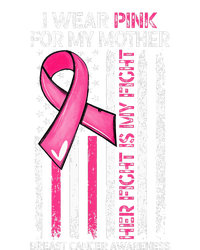 I Wear Pink For My Mother Breast Cancer Ribbon American Flag Kids Long Sleeve Shirt