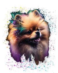 Colorful Splash Art Pomeranian Portrait Puppy Pom Owner Legacy Cool Fit Booney Bucket Hat