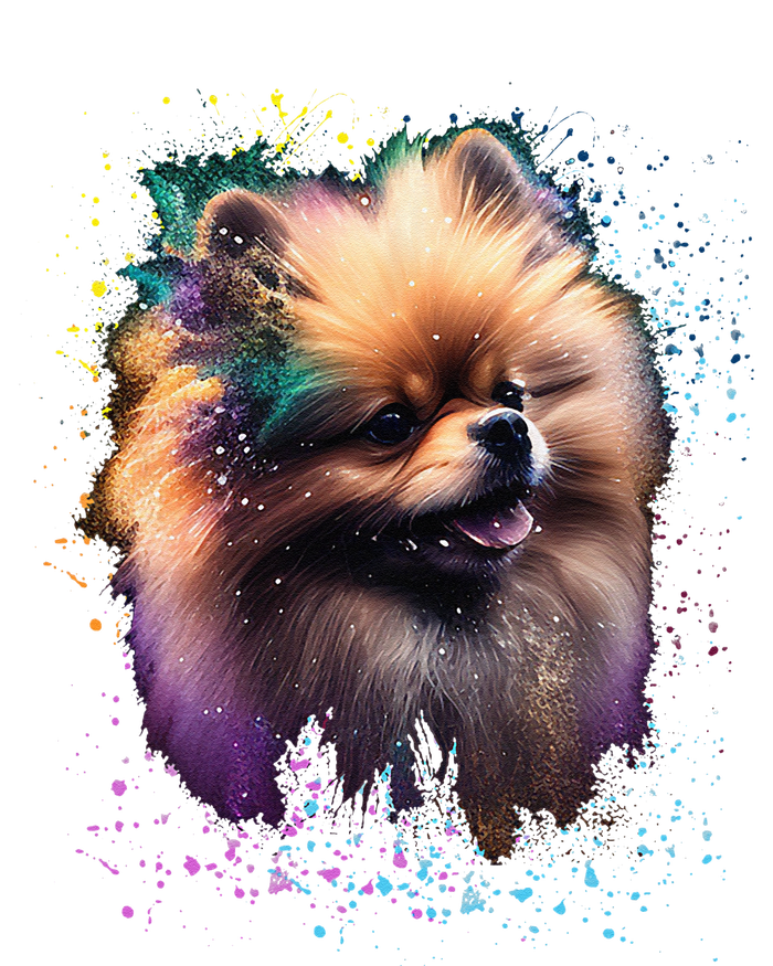 Colorful Splash Art Pomeranian Portrait Puppy Pom Owner Legacy Cool Fit Booney Bucket Hat