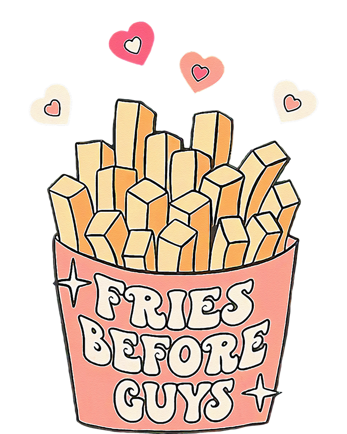 Fries Before Guys Cute Valentines Day Valentine Teen Girl T-Shirt