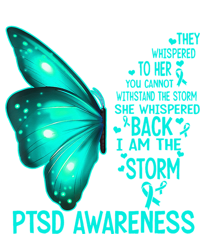 I Am The Storm PTSD Awareness Butterfly Women's Racerback Tank