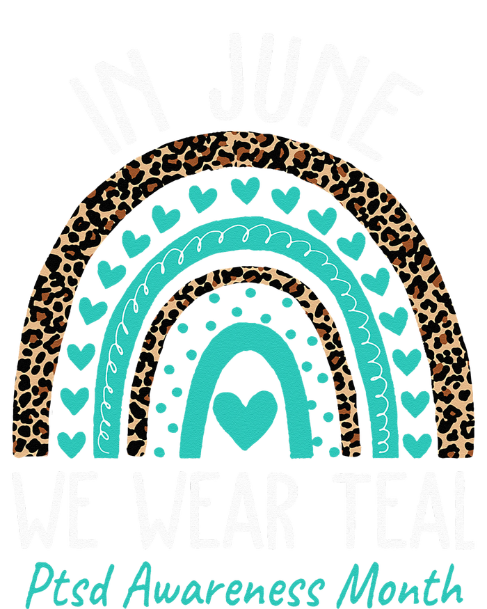 In June We Wear Teal PTSD Awareness Month Tie-Dye Long Sleeve Shirt