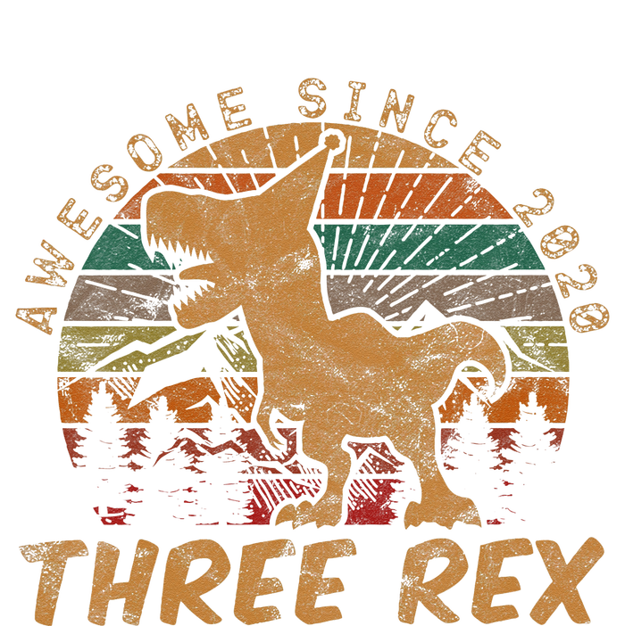 Kids Three Rex 3rd Birthday Gifts Third Dinosaur 3 Year Old T-Shirt