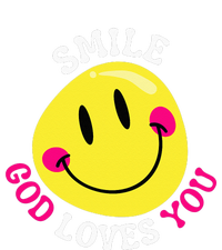 Smile God Loves You Happy Faith Love Jesus Christ VBS Cute Women's T-Shirt