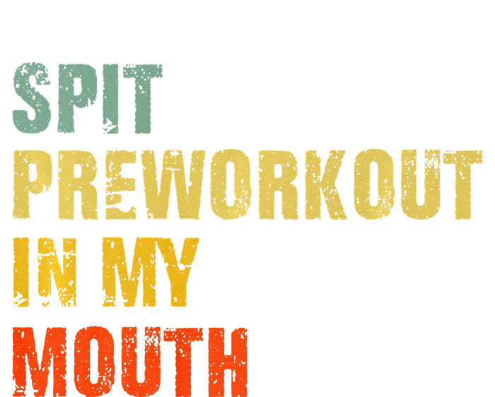 Spit Preworkout In My Mouth Vintage Distressed Funny Gym Striped Beanie with Solid Band