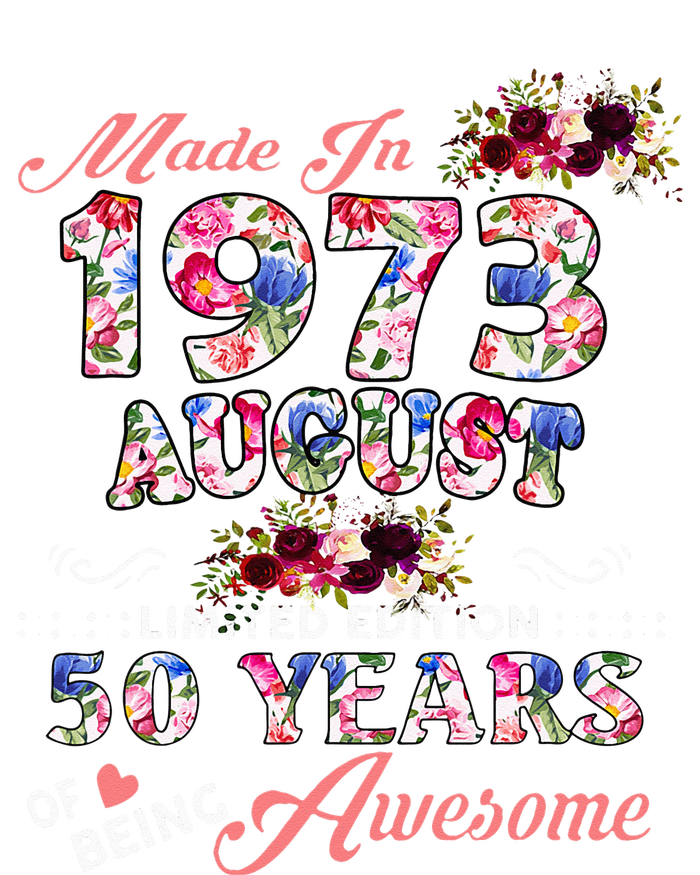 Made In 1973 August 50 Years Of Being Awesome T-Shirt