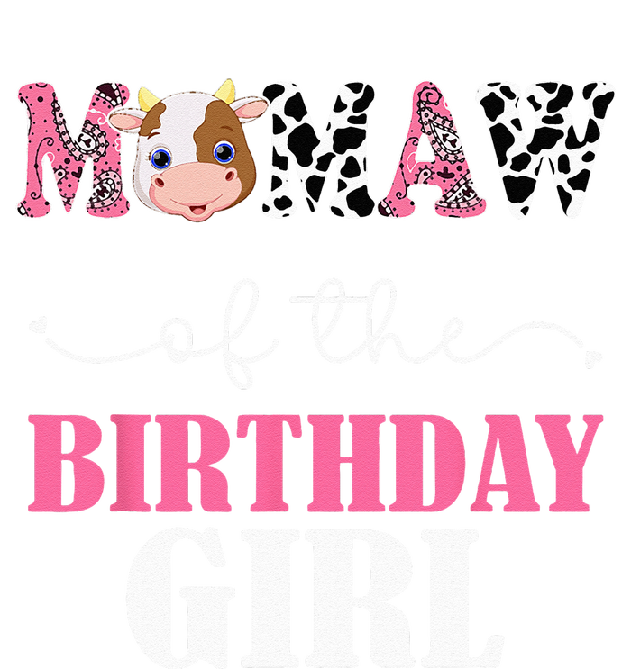 Mamaw Of The Birthday For Girl Cow Farm 1st Birthday Cow Women's Crop Top Tee