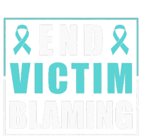 End Victim Blaming Sexual Assault Awareness Ribbon Sweatshirt Cinch Pack Bag