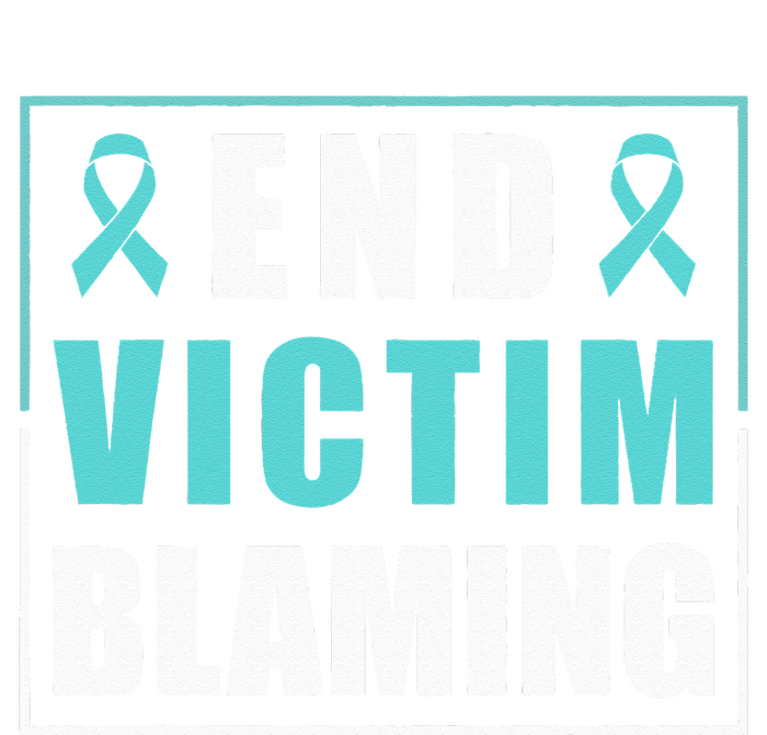 End Victim Blaming Sexual Assault Awareness Ribbon Sweatshirt Cinch Pack Bag