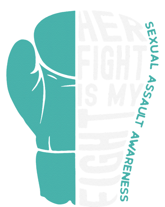 Her Fight Is My Fight Sexual Assault Awareness Boxing Glove Women's T-Shirt